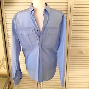 Valentino light blue structured pockets